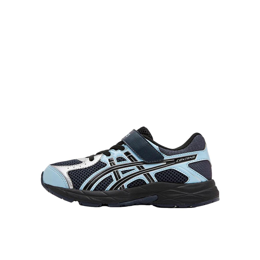推荐商品：Asics/亚瑟士 contana 运动鞋儿童 透气缓震防滑减震 小童/黑色/蓝色/银色