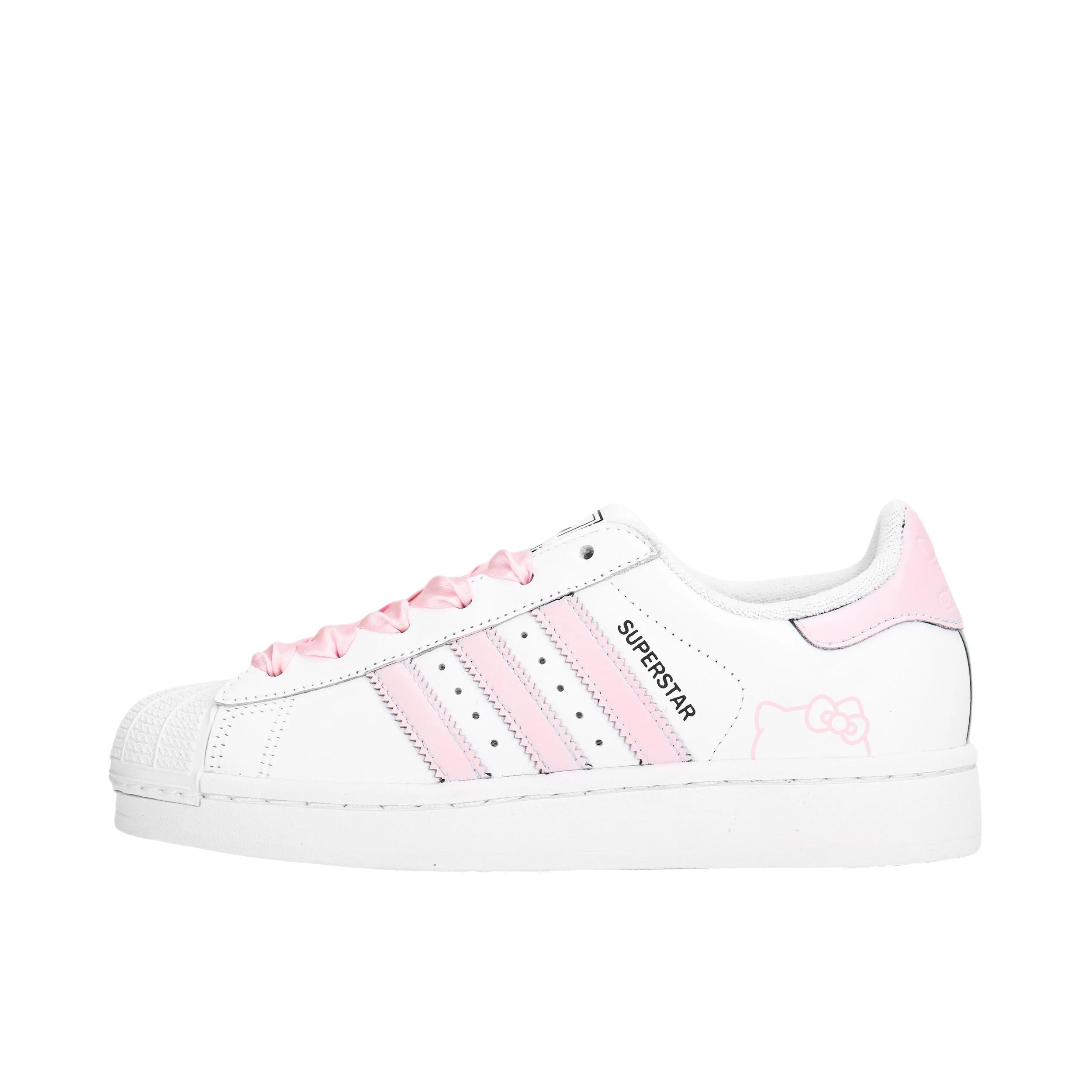 推荐商品：定制款 adidas Originals Superstar 2 板鞋 防滑减震低帮系带 淡粉小猫