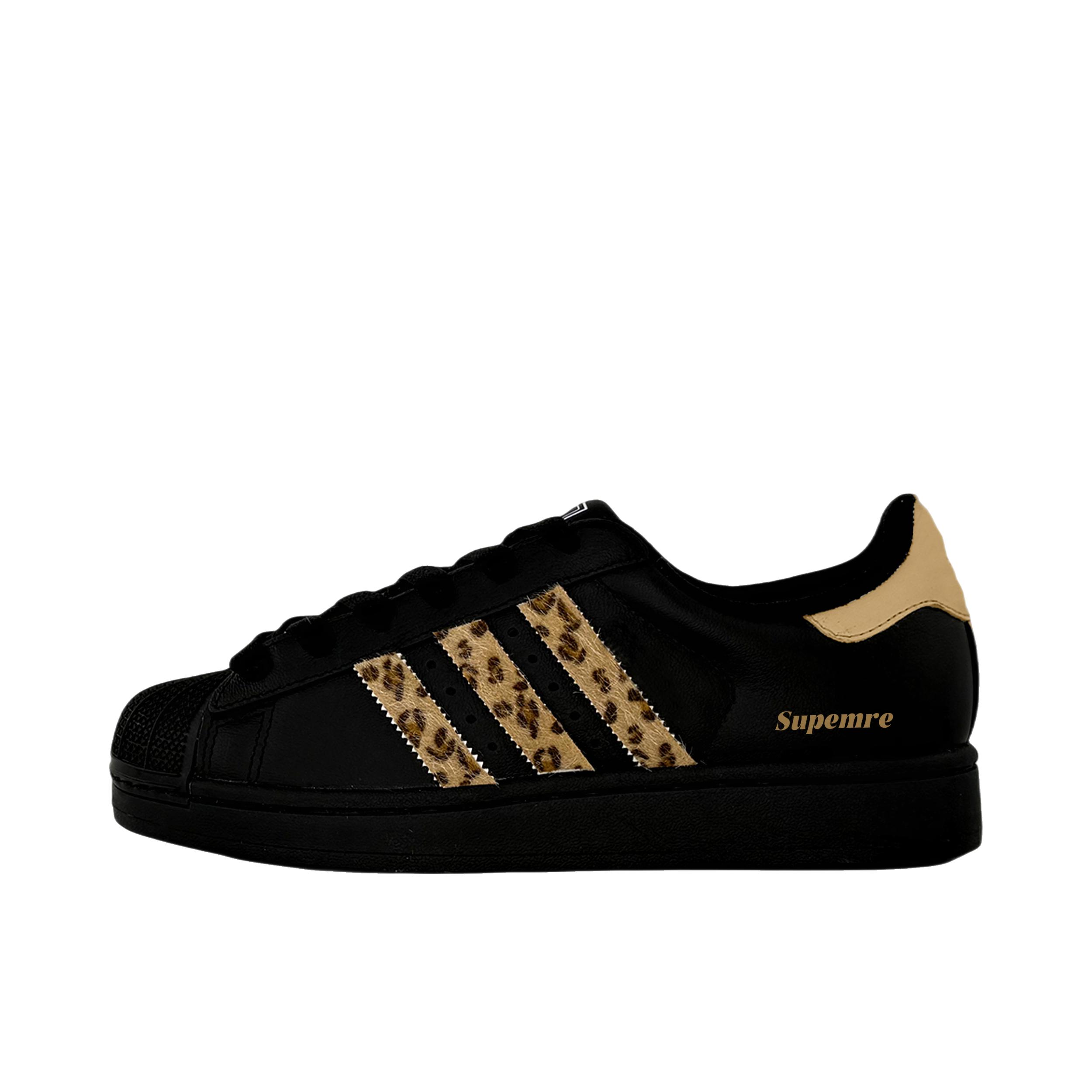 推荐商品：【定制球鞋】 adidas Originals Superstar 板鞋 防踢减震防滑耐磨百搭潮流时尚合成革贝壳头 豹纹
