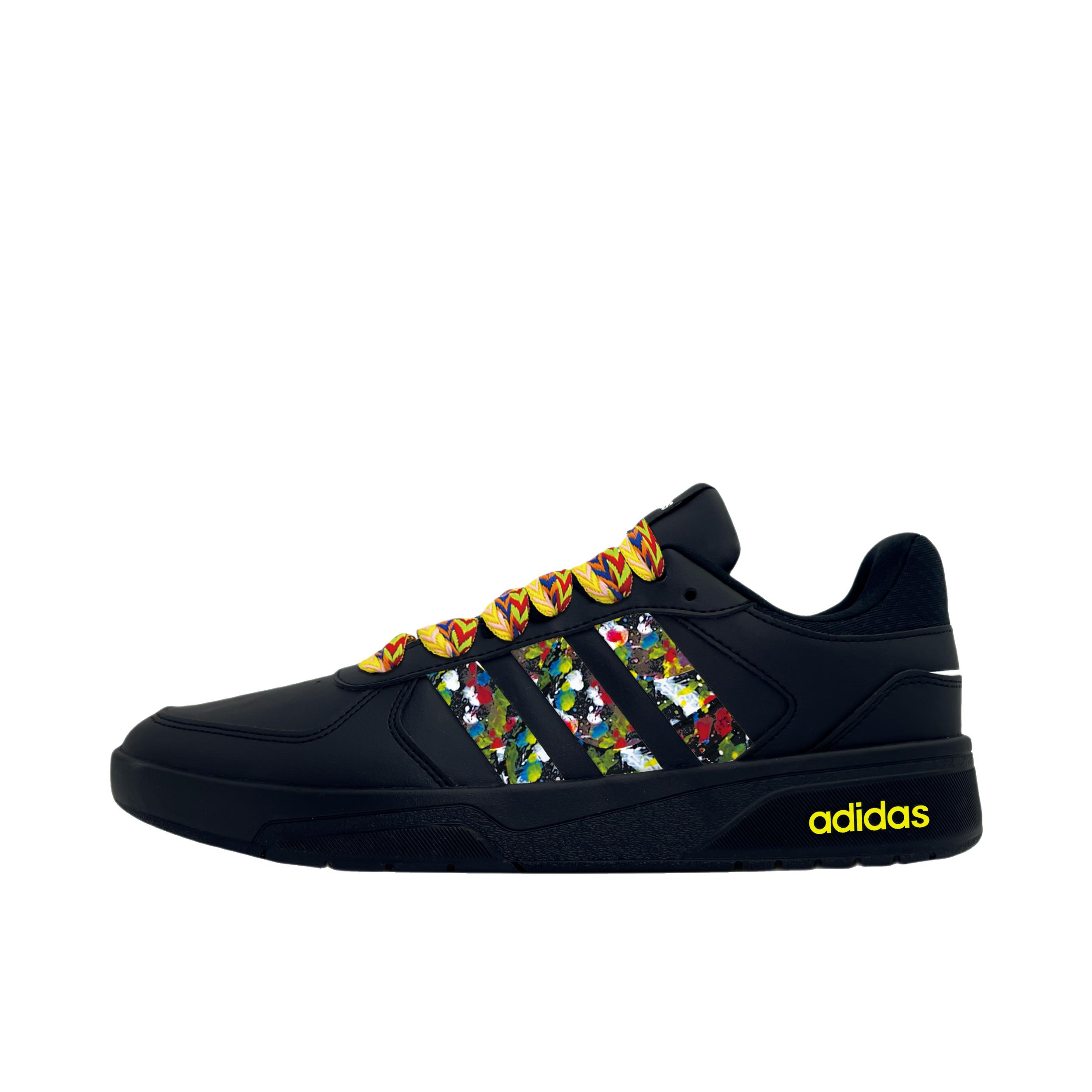 推荐商品：【定制球鞋】 adidas neo Courtbeat 运动休闲鞋 解构防滑轻便街头复古减震 晚黎