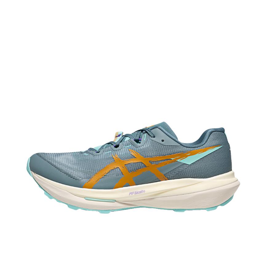 推荐商品：Asics/亚瑟士 Fujispeed 4 越野跑鞋 时尚运动柔软耐磨抓地缓震 蓝色/绿色