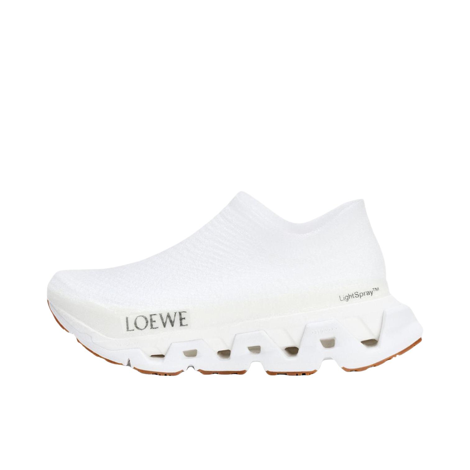 推荐商品：LOEWE/罗意威 LightSpray Cloudmonste 运动休闲鞋 厚底套脚 On联名/白色/银色