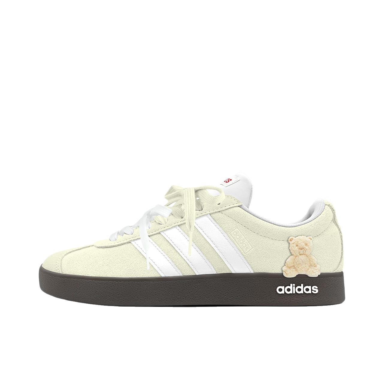 推荐商品：定制款 adidas neo Vl Court 板鞋 减震抗冲击性防水合成革甜酷美式包裹性 女款/奶油小熊