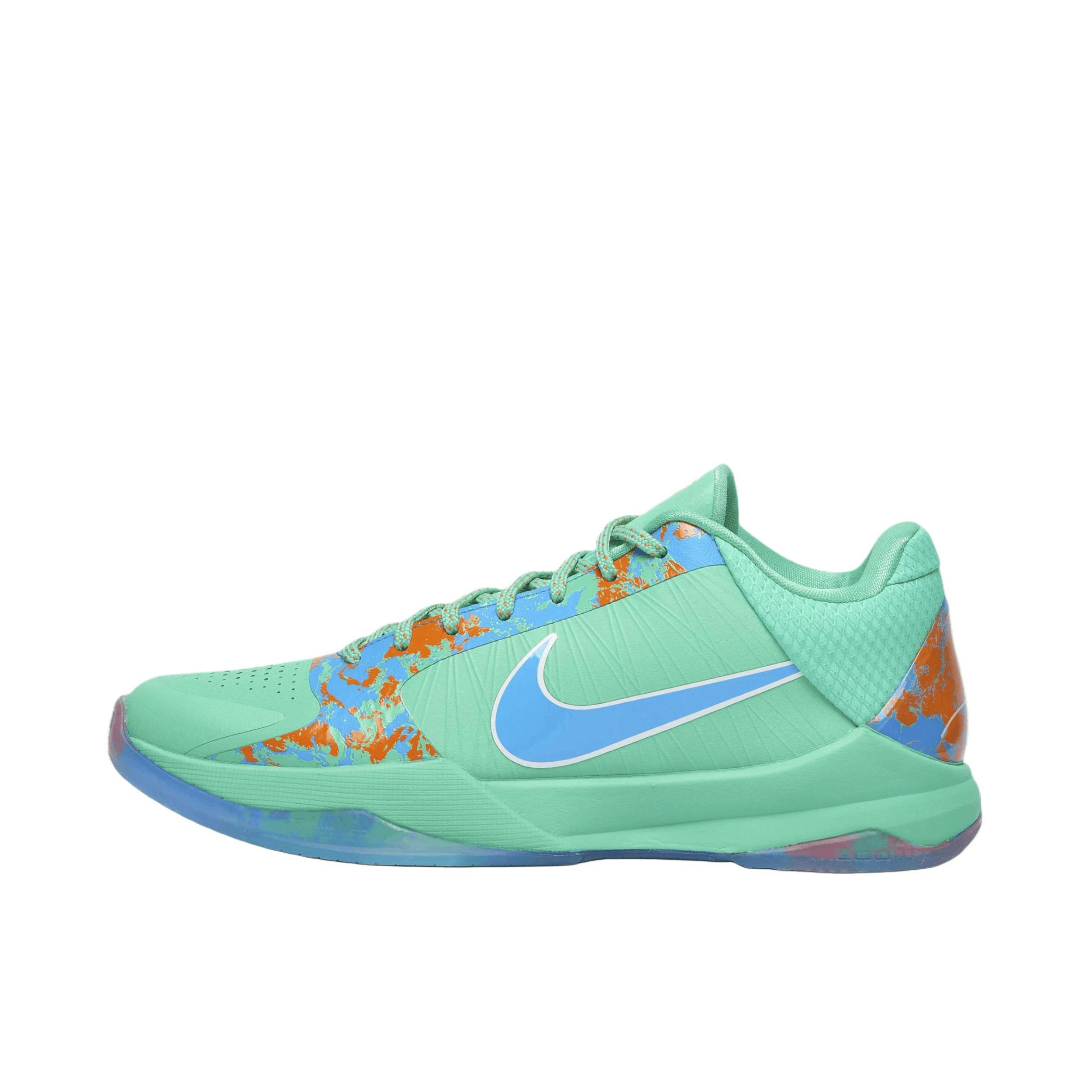 推荐商品：Nike Zoom Kobe 5 Protro 篮球鞋 防滑耐磨包裹性舒适透气时尚百搭抗扭 薄荷色/蓝色/橙色