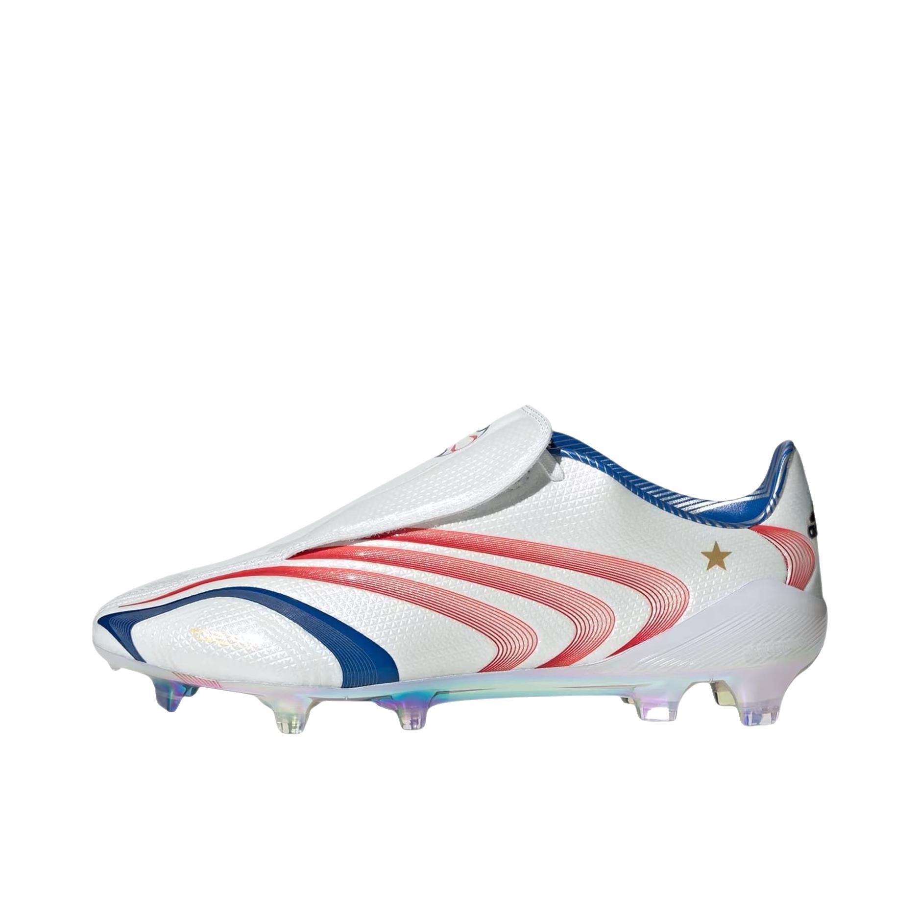 推荐商品：adidas F50 ELITE TUNIT FG 足球鞋 系带长钉厚底圆头贴合 云白色
