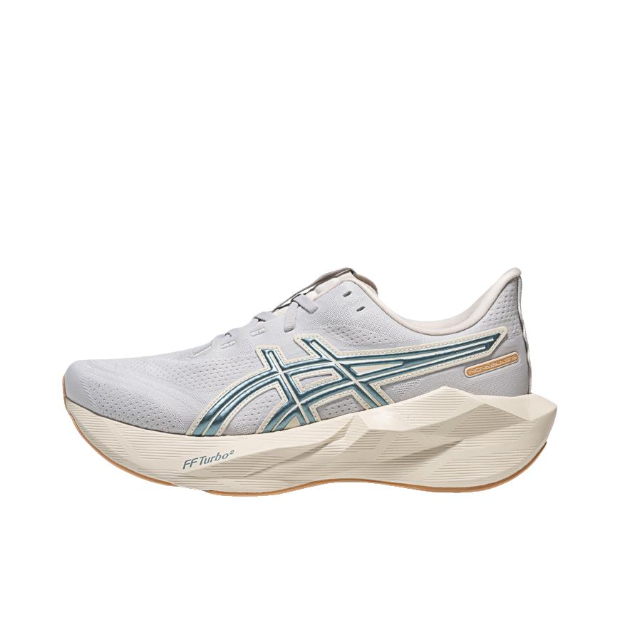 推荐商品：Asics/亚瑟士 NOVABLAST 6 跑鞋 轻量缓震耐磨透气 灰色/蓝色