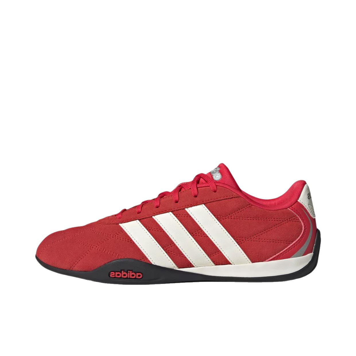 adidas Originals ADIRACER 薄底 防滑耐磨 舒适减震 赛车鞋 纯宝石红/汉玉白/黑色