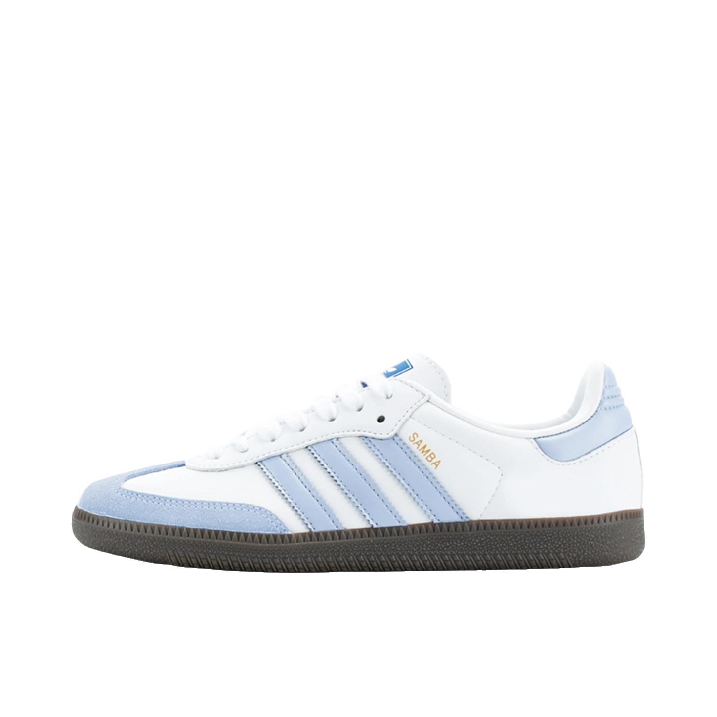 推荐商品：【定制球鞋】 adidas originals SAMBA OG 德训鞋 板鞋 防滑耐磨复古潮流防水织物双鞋带 海盐月色