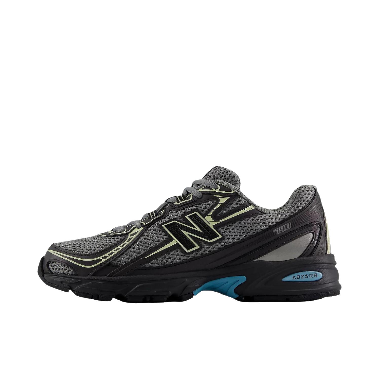 推荐商品：New Balance 740 跑鞋 增高防滑耐磨透气低帮系带拼接圆头千禧风贴合支撑耐穿 D宽/灰色/黑色