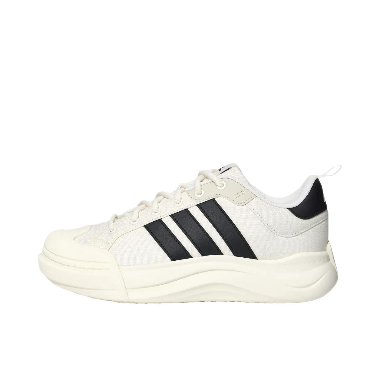推荐商品：adidas MAXXCOURT SPW 板鞋 厚底复古圆头防滑耐磨运动休闲 亮白色/黑色/汉玉白