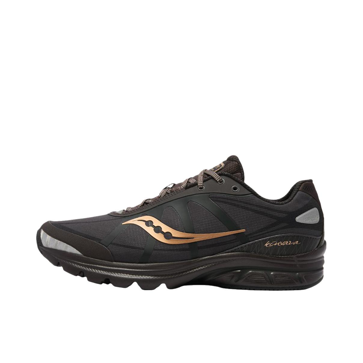 推荐商品：Saucony/索康尼 KINVARA 1 菁华 防滑 耐磨 低帮 圆头 跑鞋 黑色/金色