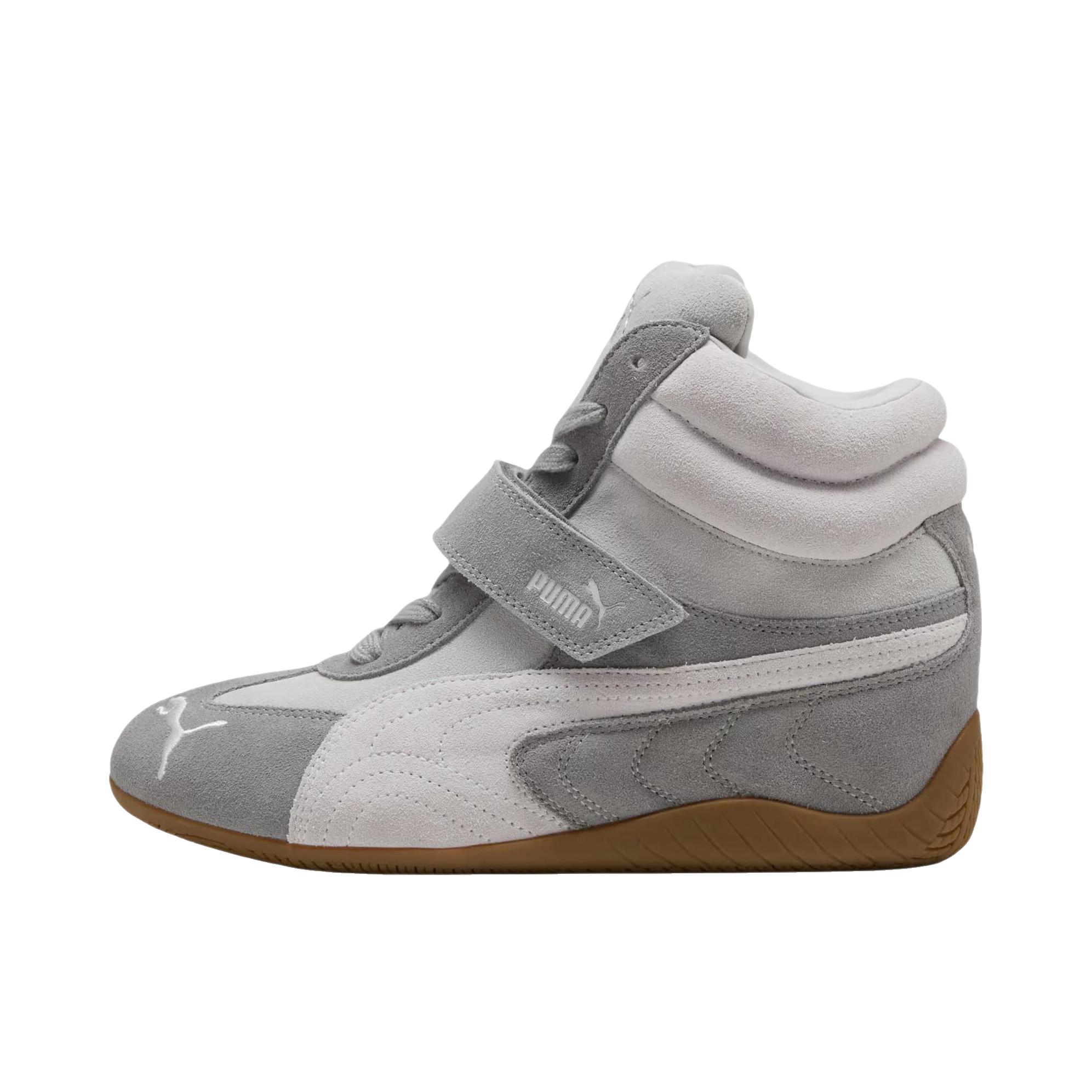 推荐商品：Puma/彪马 Joustesse Mid Wedge 运动休闲鞋 百搭中帮魔术贴平跟复古贴合 冷浅灰/树胶色