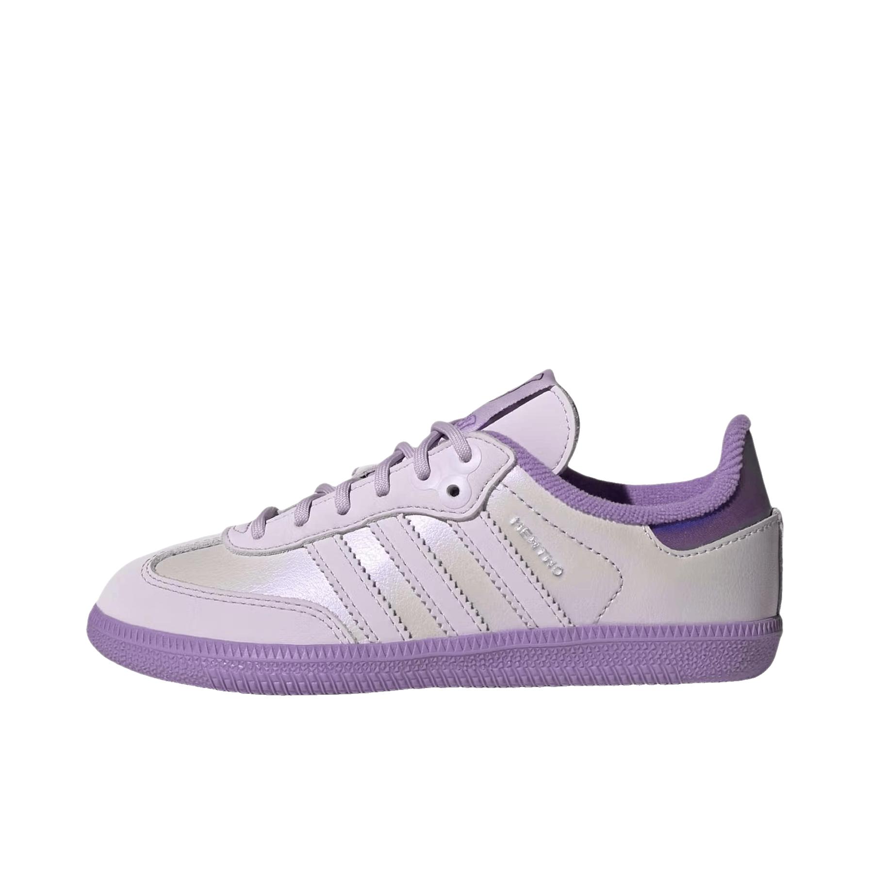 推荐商品：adidas Originals Samba OG T头鞋 板鞋 经典复古舒适百搭耐磨合成革圆头薄底贴合 POKEMON/宝可梦联名/淡紫色