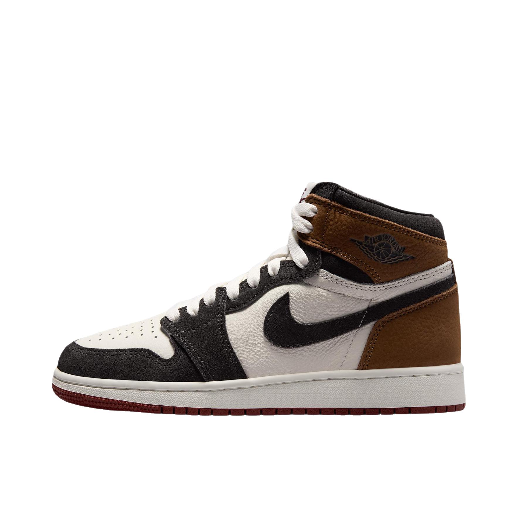 推荐商品：Air Jordan 1 板鞋 运动休闲鞋 复古潮流支撑合成革 高帮/大童/暗影棕