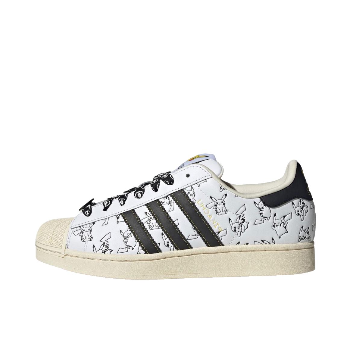 推荐商品：【宋雨琦同款】 adidas Originals Superstar 板鞋 轻便贝壳头薄底舒适百搭耐磨复古 Pokémon联名/白色/黑色