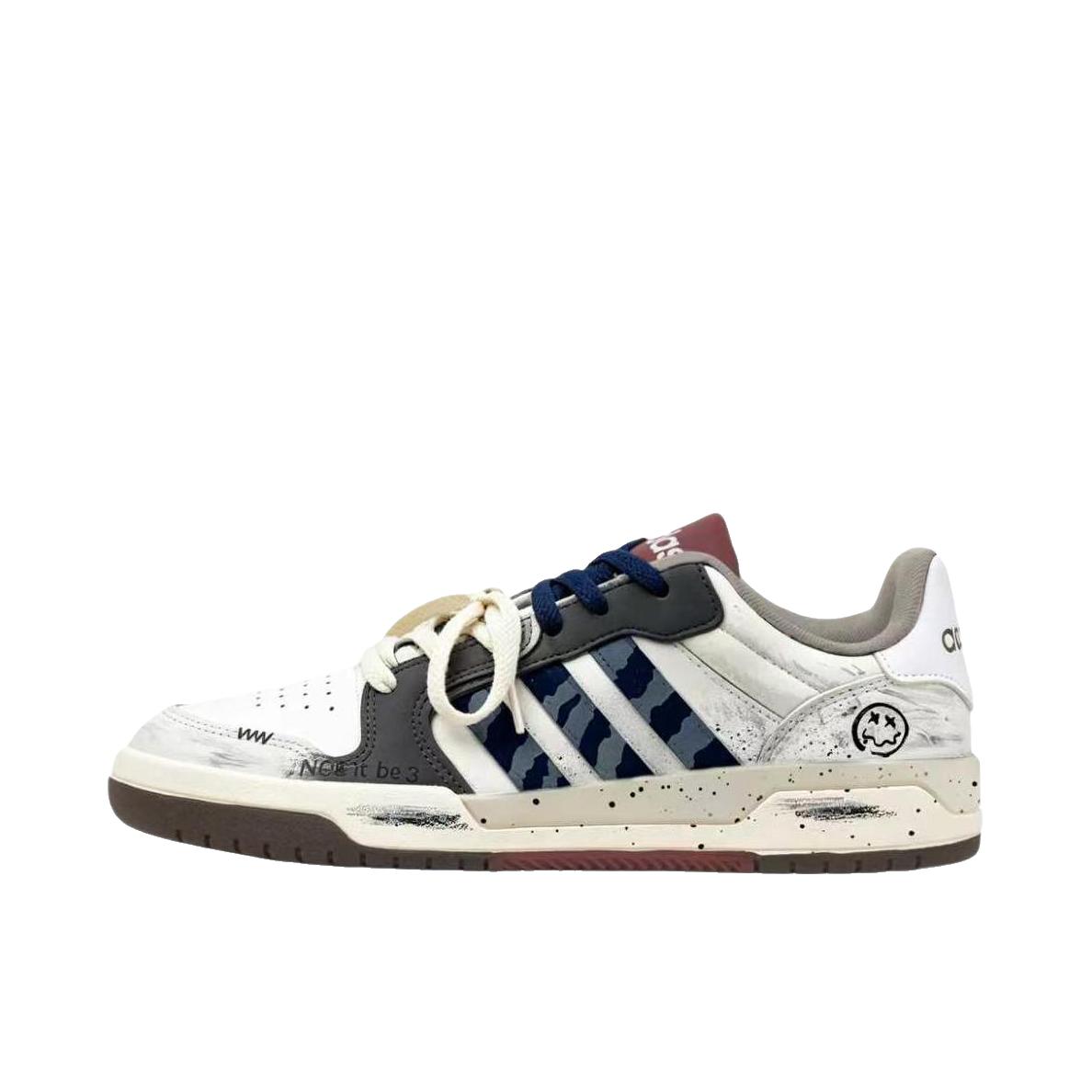 推荐商品：【定制球鞋】adidas neo Entrap 低帮 圆头 系带 防滑耐磨 百搭复古 简约时尚 板鞋 尘间三纹