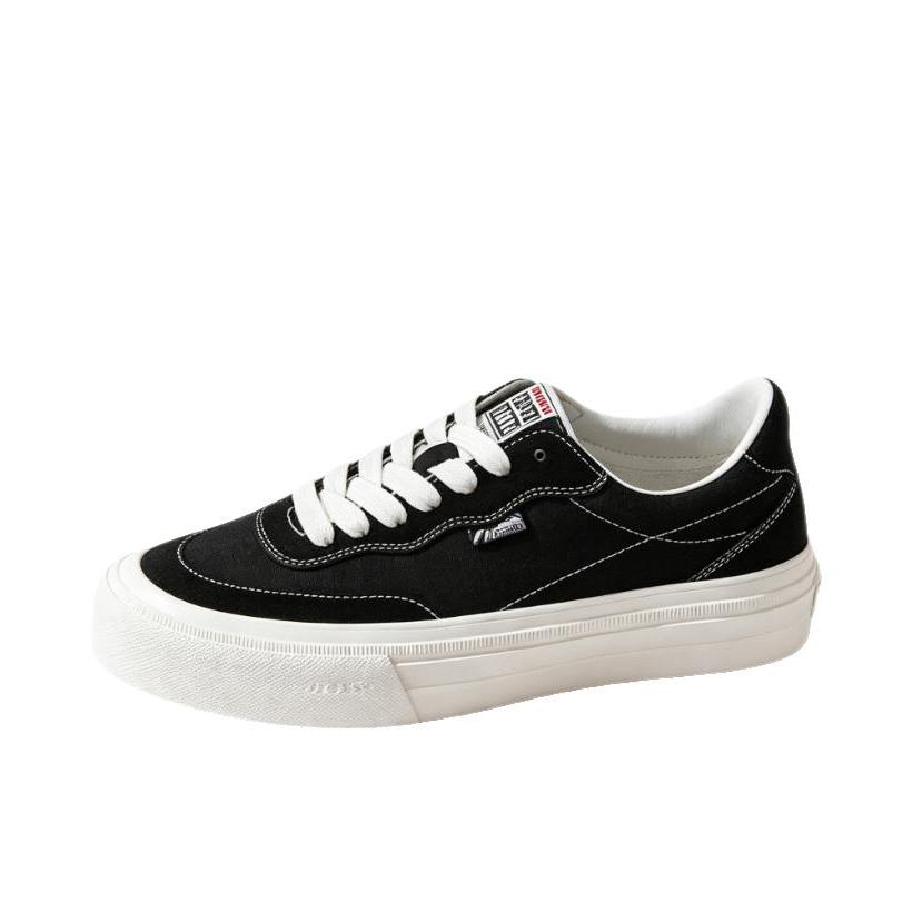 推荐商品：Vision Street Wear Flat Top 丹宁系列 低帮 系带 圆头 平跟 帆布鞋 黑色