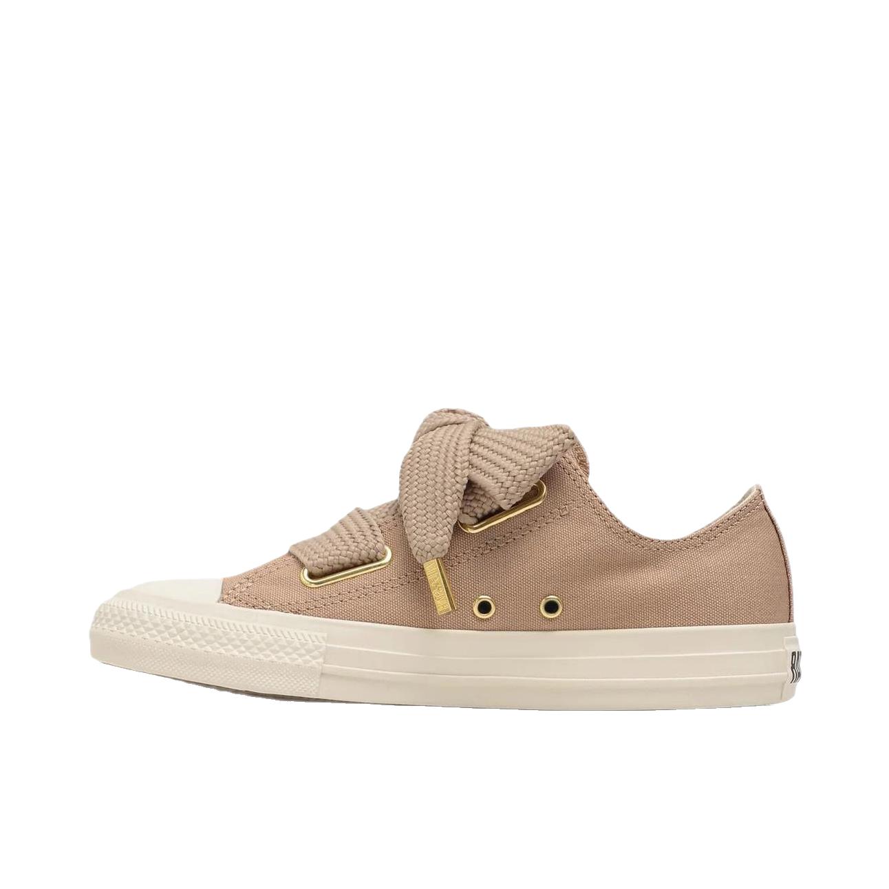 推荐商品：Converse/匡威 All Star Ribbonlace Slip OX 帆布鞋 百搭平跟系带圆头 咖啡拿铁棕