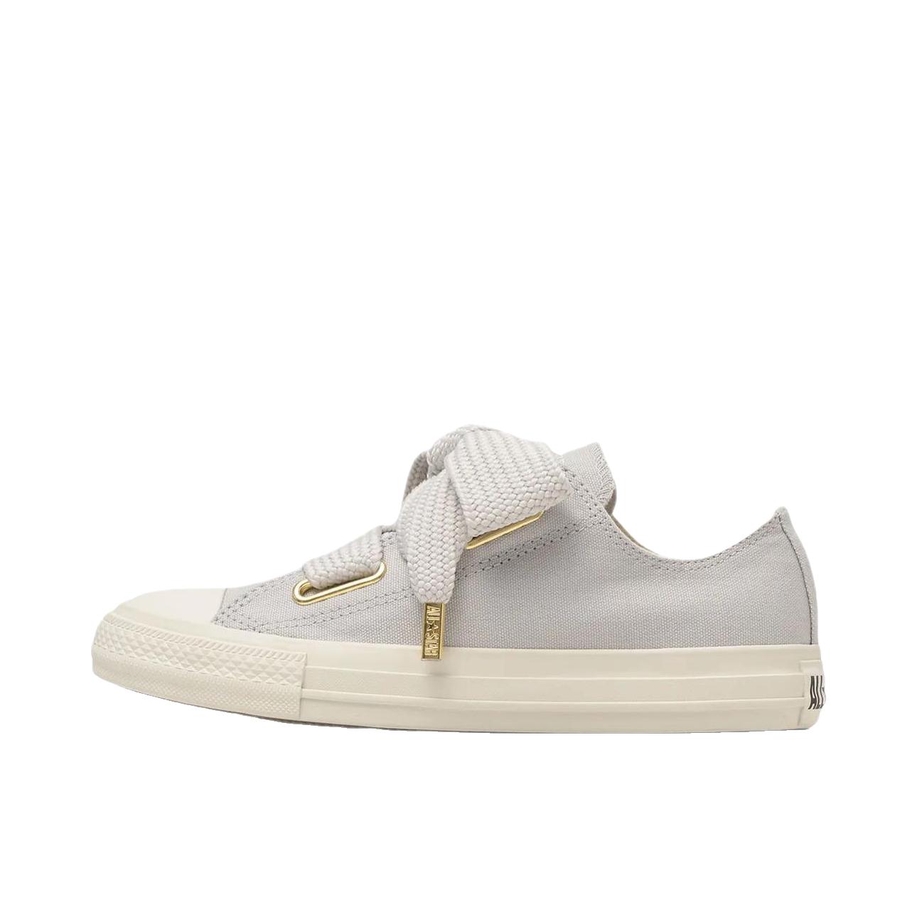 推荐商品：Converse/匡威 All Star Ribbonlace Slip OX 帆布鞋 百搭平跟系带圆头 冰灰色