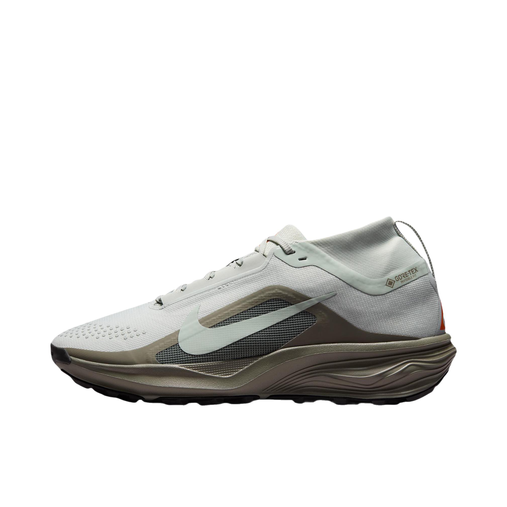 推荐商品：Nike ACG PEGASUS TRAIL GTX 户外鞋 越野跑鞋 运动休闲防滑 浅银色/浅军绿/安全橙色