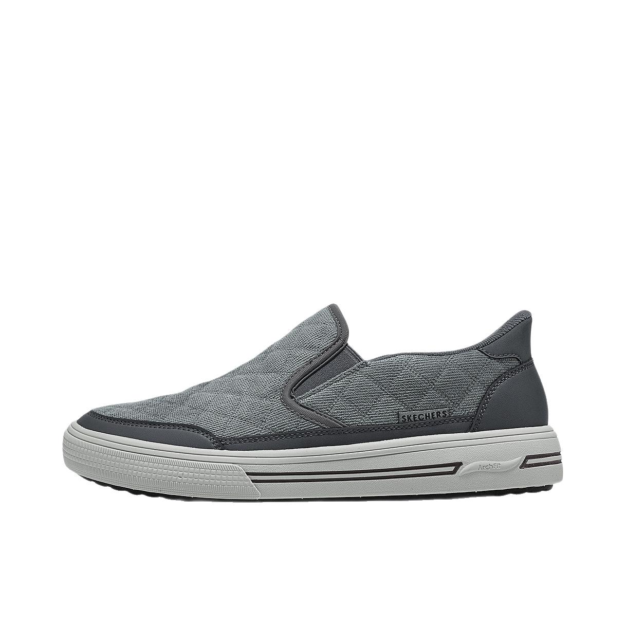 推荐商品：Skechers/斯凯奇 休闲系列 运动休闲鞋 一脚蹬百搭圆头健身 灰色