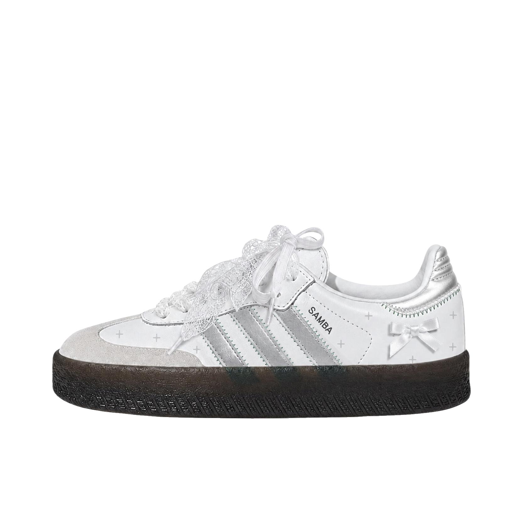 推荐商品：【定制球鞋】Adidas neo VL Court 2.0 德训鞋 板鞋 复古轻便耐磨芭蕾风甜美文艺抗冲击性防水 女款/霜缎银驰
