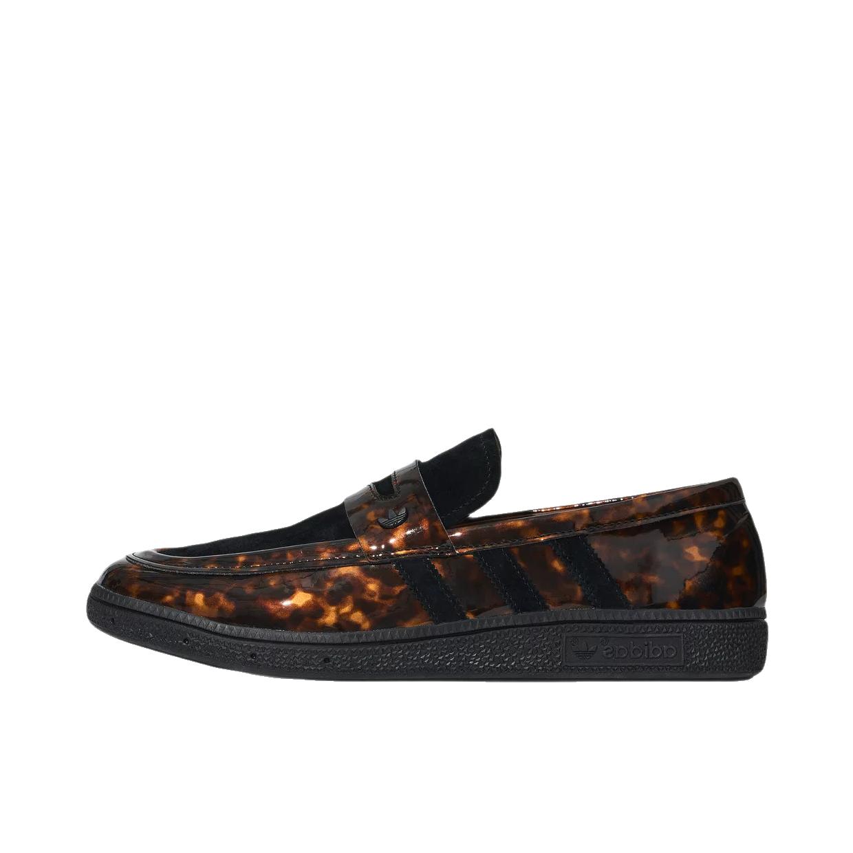推荐商品：adidas Originals HANDBALL SPEZIAL Loafer 乐福鞋 运动休闲鞋 平跟圆头一脚蹬贴合 黑色/橙色