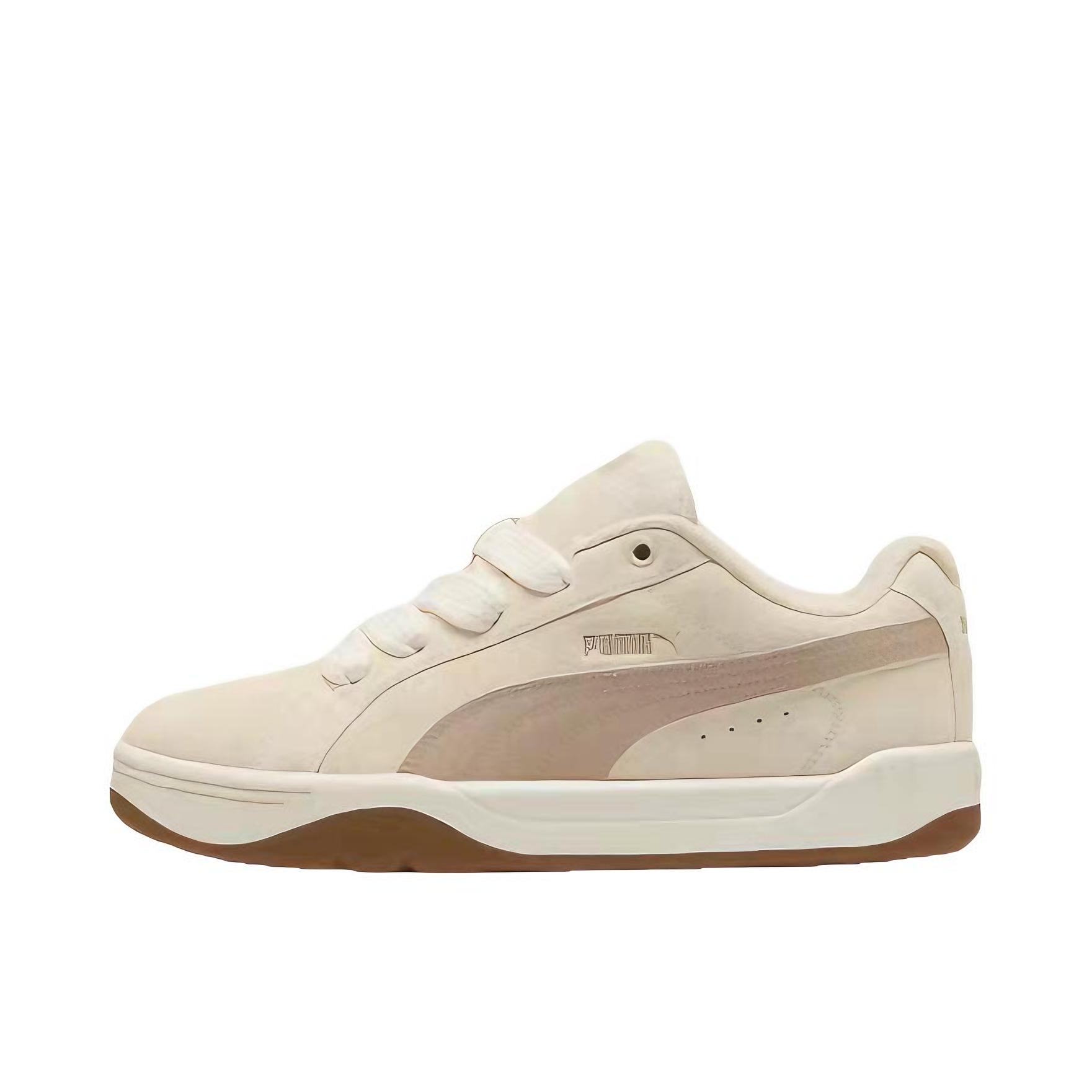 推荐商品：Puma/彪马 Park Lifestyle Yeezy 板鞋 低帮复古轻便防滑减震滑支撑 雪白色/桦木色