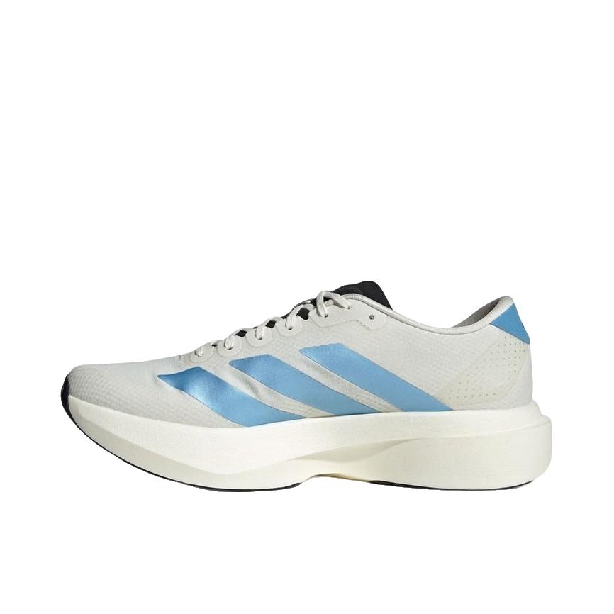 推荐商品：【梅西同款】 adidas Adizero Evo SL 跑鞋 缓震防滑圆头轻便运动马拉松竞速训练 白色/浅蓝色