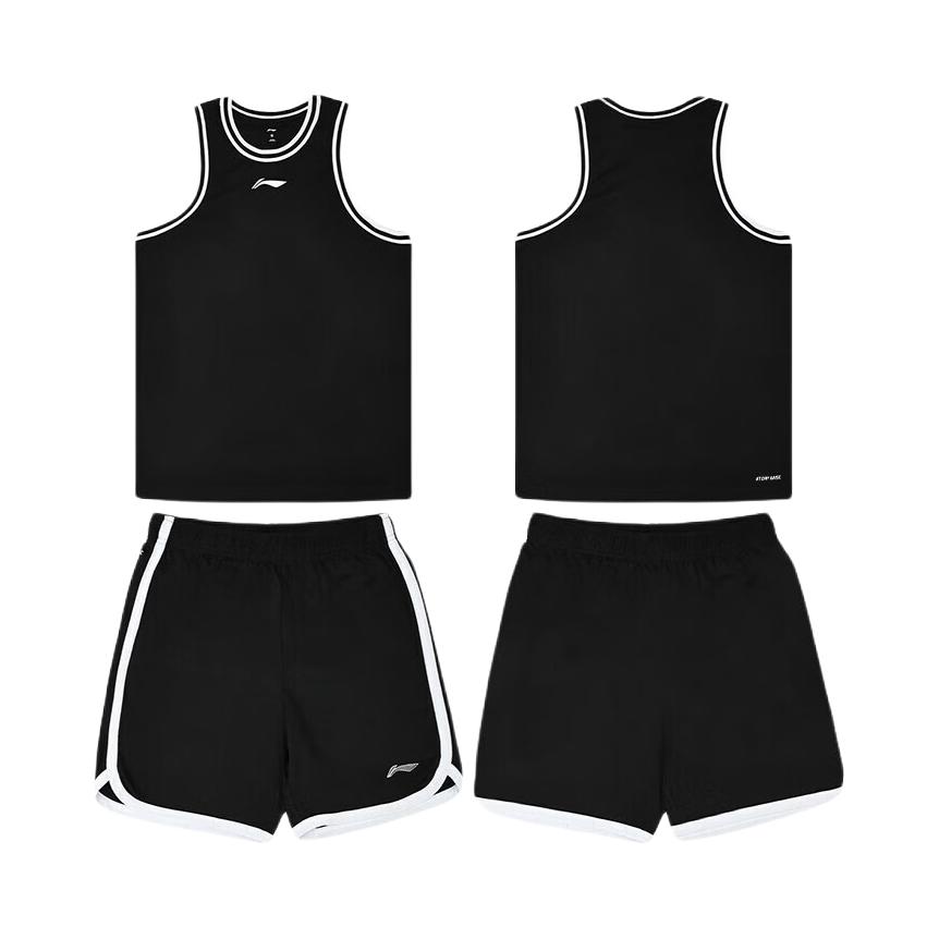 推荐商品：Li Ning/李宁童装 透气速干吸湿套头篮球服 中大童 黑