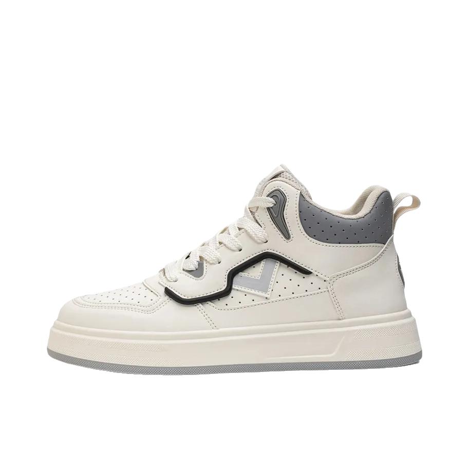 推荐商品：Semir/森马 板鞋 百搭运动休闲系带 SM354646 白色/灰色