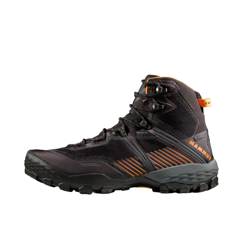 推荐商品：MAMMUT/猛犸象 Ducan 2 High GTX 登山鞋/徒步鞋 舒适百搭防滑耐磨 黑色/深橘拼色