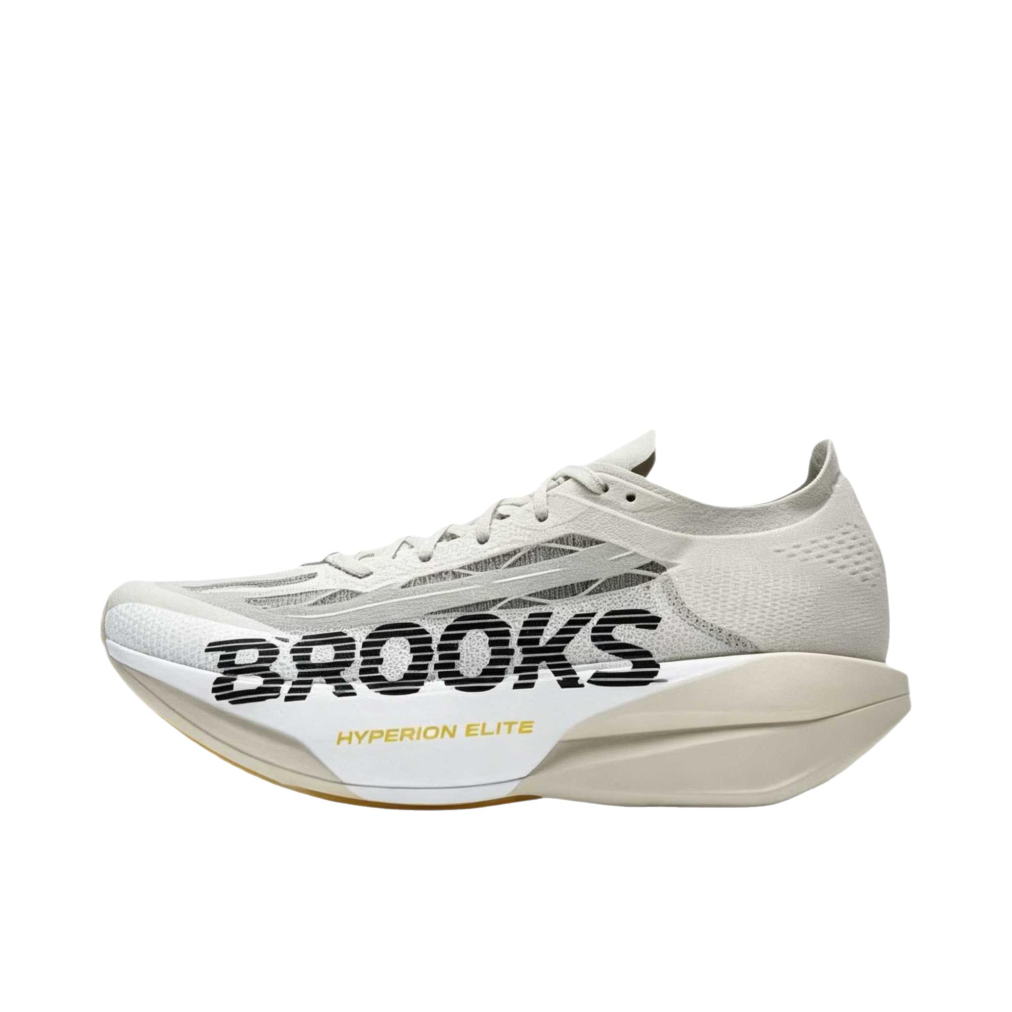 推荐商品：Brooks/布鲁克斯 Hyperion Elite 6 跑鞋 圆头透气时尚 水汽灰/黄色/黑色