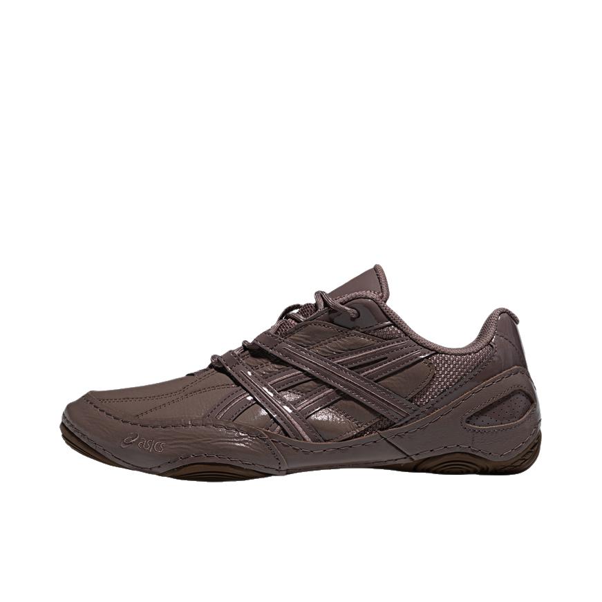 推荐商品：Asics/亚瑟士 Hypersync 运动休闲鞋 圆头薄底系带复古 棕色