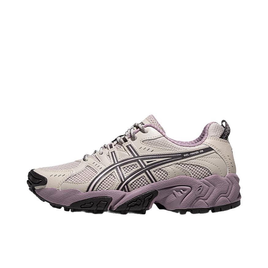 推荐商品：Asics/亚瑟士 Gel-Nandi 跑鞋 缓震回弹防滑耐磨舒适透气复古百搭织物合成革 羽毛灰/棕色