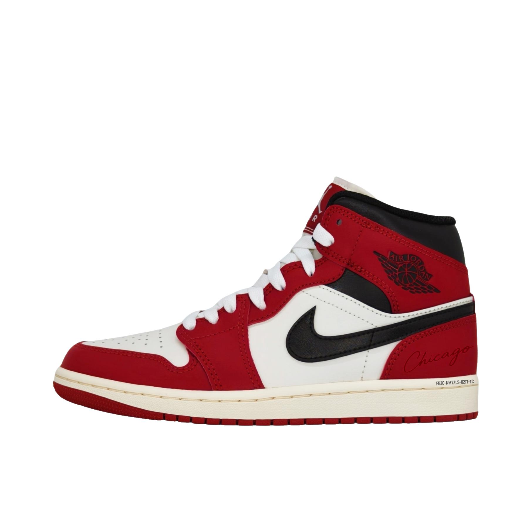 推荐商品：【定制球鞋】Air Jordan 1 减震 耐磨 透气 平跟 复古 潮流 简约 包裹性 防滑 轻便 支撑 增高 板鞋 芝加哥红 