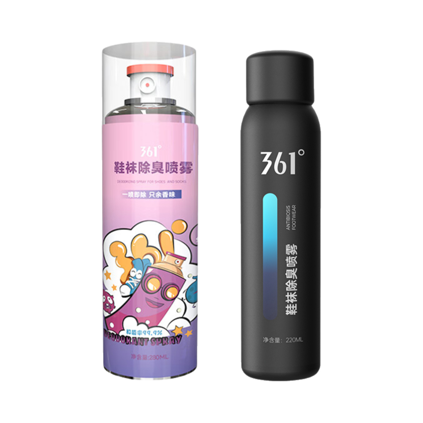 推荐商品：361°/361度 山茶香鞋袜除臭喷雾+薄荷香鞋袜除臭喷雾 组合装
