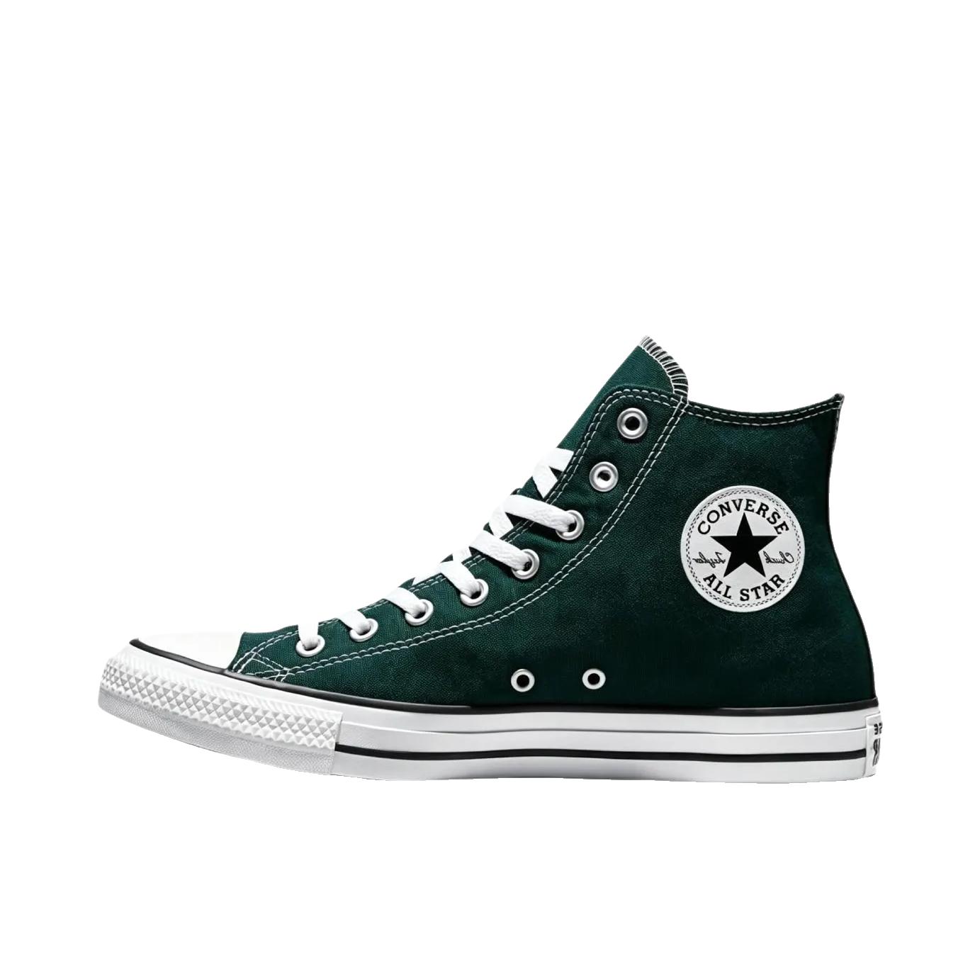 推荐商品：Converse/匡威 Chuck Taylor All Star 帆布鞋 常青款轻便防滑耐磨百搭复古圆头减震贴合高帮 高帮/墨绿色