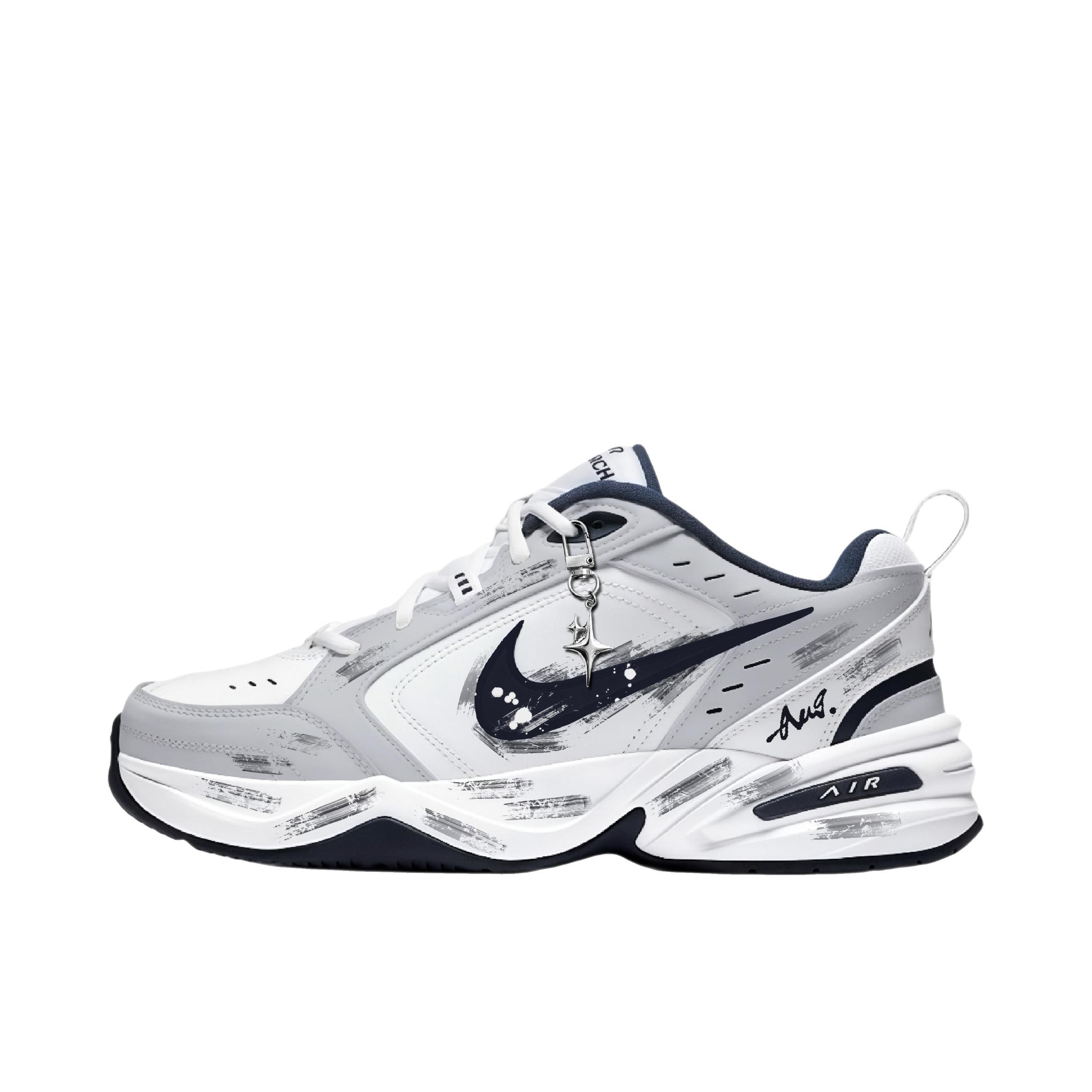推荐商品：【定制球鞋】 Nike Air Monarch 4 运动休闲鞋 防滑耐磨舒适缓震织物合成革百搭复古 雾夜星辰