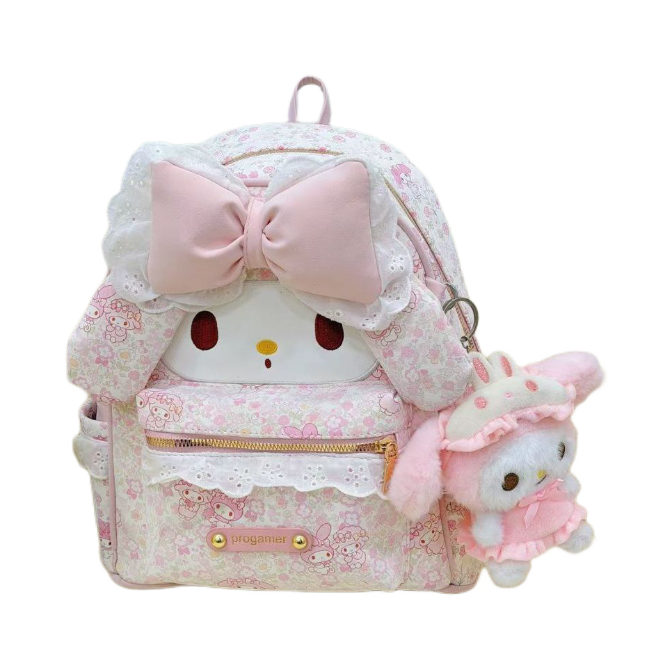 推荐商品：Danny Bear/丹尼熊 卡通兔子蕾丝碎花通勤 背包双肩包