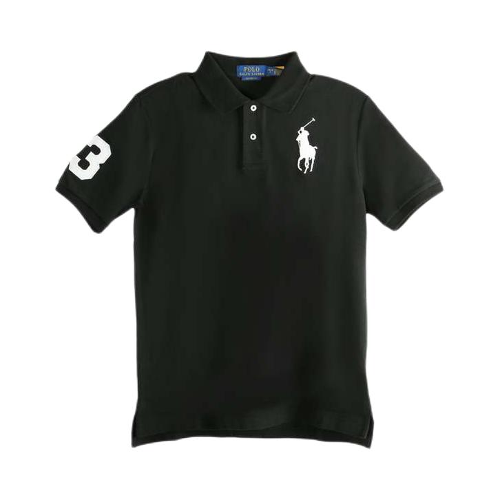 推荐商品：Ralph Lauren/拉夫劳伦童装 徽标刺绣纯色短袖Polo衫 大童 323670257015 黑