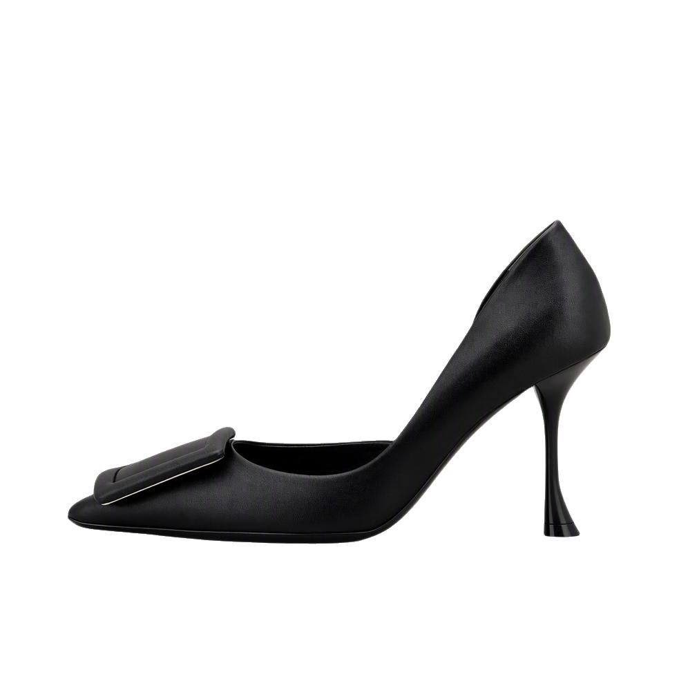 推荐商品：ROGER VIVIER/罗杰维维亚 Viv'in The City D'Orsay 高跟鞋 尖头浅口一脚蹬 黑色