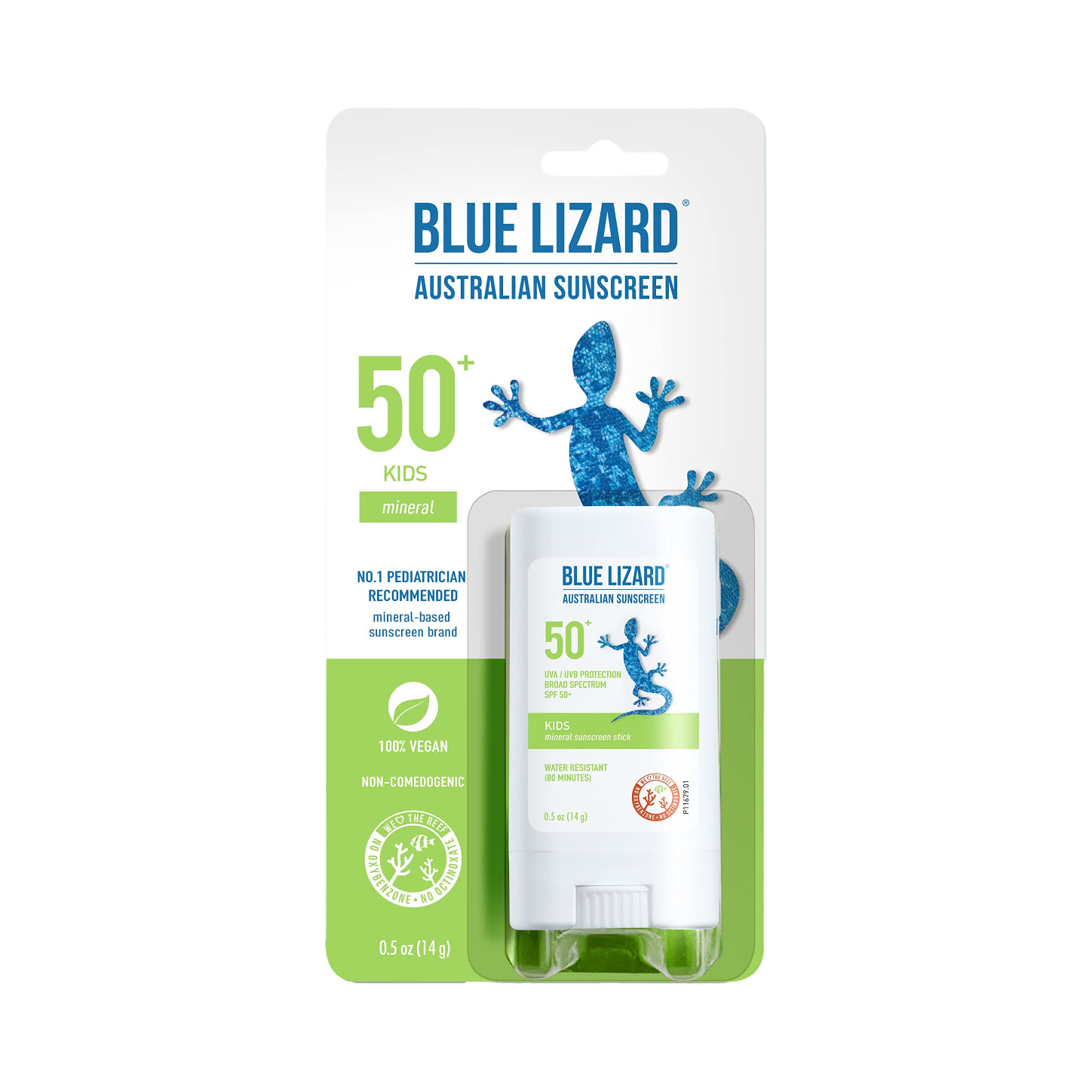 推荐商品：Blue Lizard/蓝蜥蜴 儿童固体防晒霜SPF50+含氧化锌