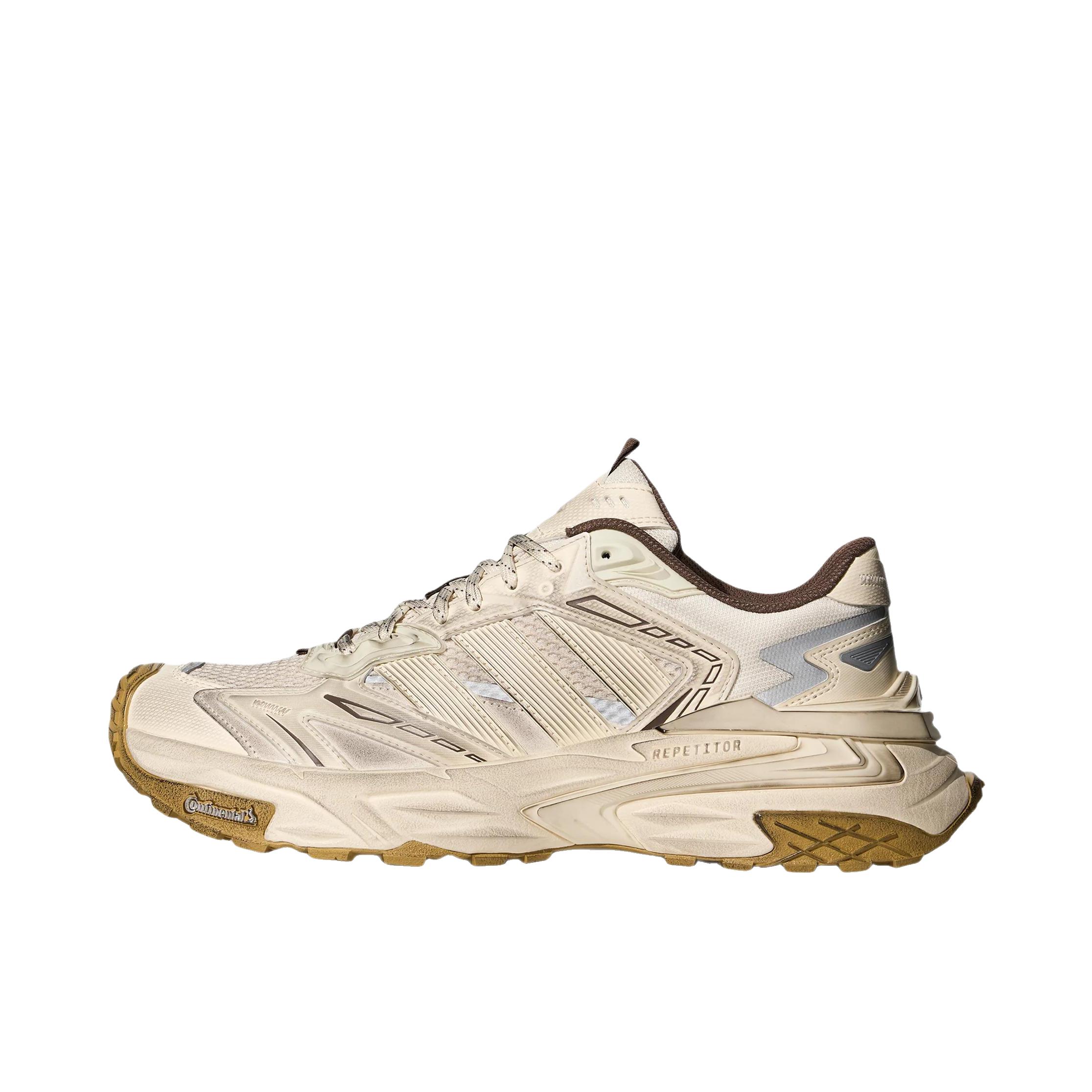 推荐商品：adidas XLG STORM EDGE 老爹鞋 回弹低帮厚底系带圆头做旧 奇妙白/浅金色