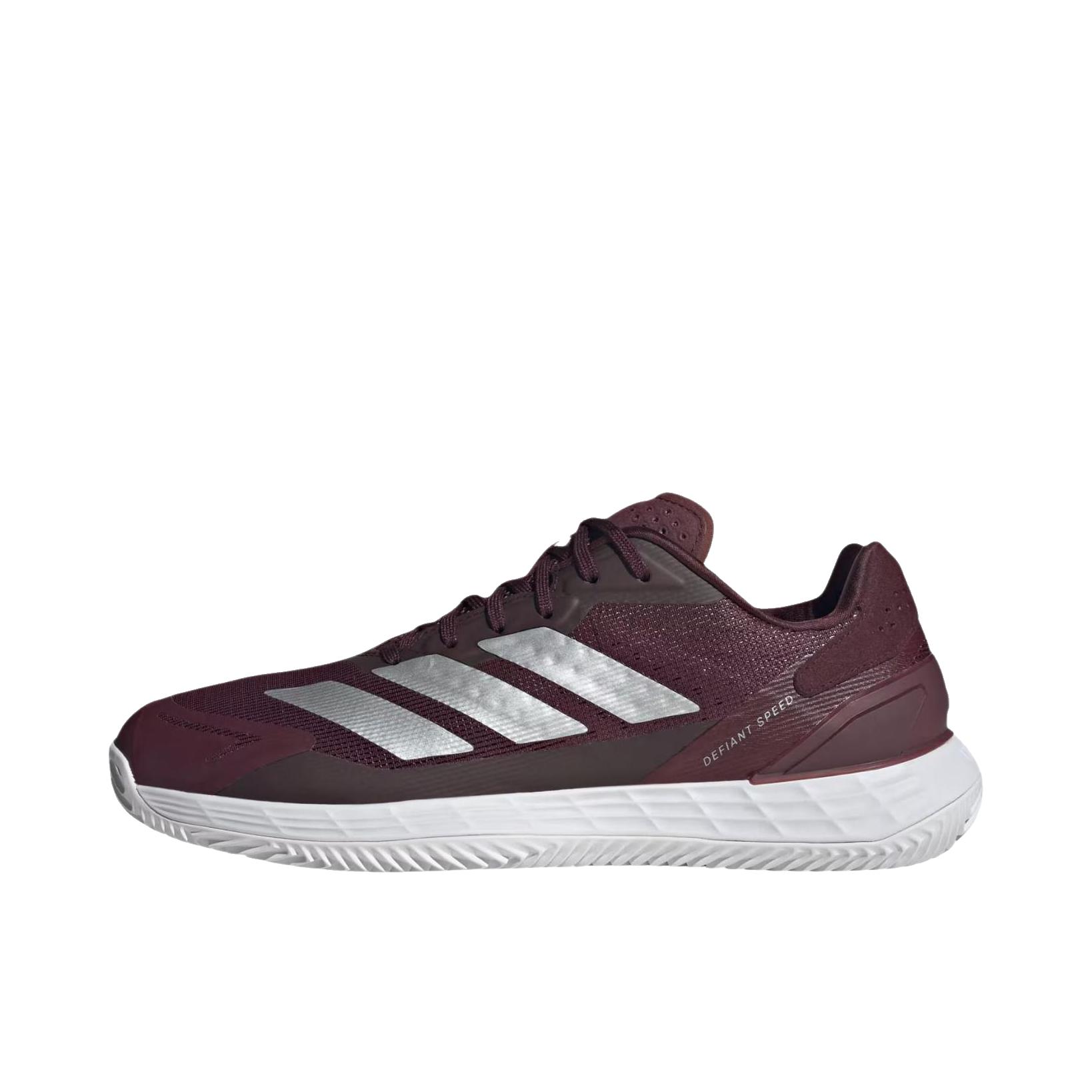 推荐商品：adidas Defiant Speed 2 防滑 低帮 圆头 训练 系带 网球鞋 褐红色/云白色/金属科技灰