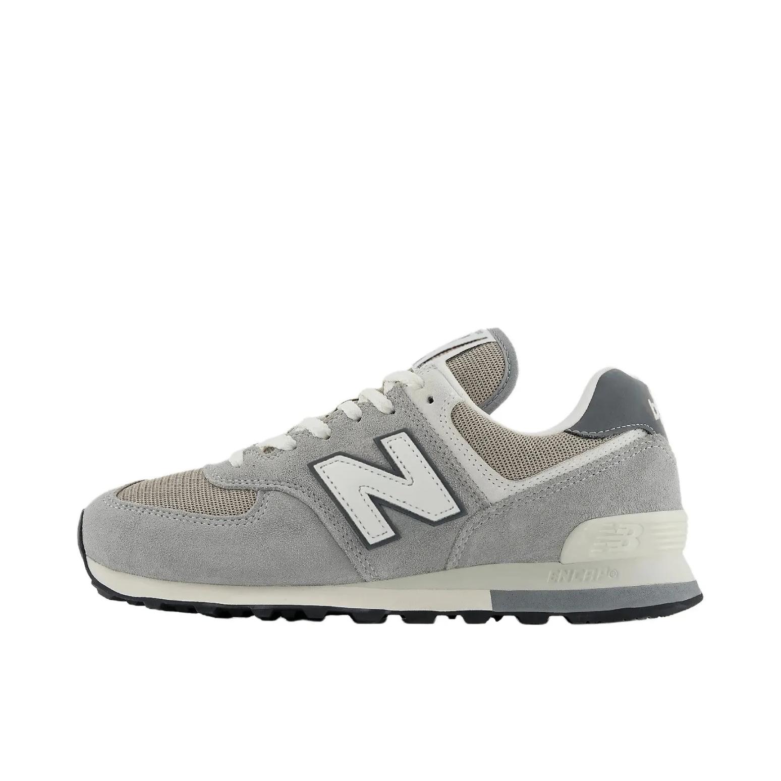 推荐商品：New Balance 574 运动休闲鞋 阿甘鞋 经典复古防滑耐磨缓震舒适透气时尚百搭轻便 D宽/灰色/浅卡其色