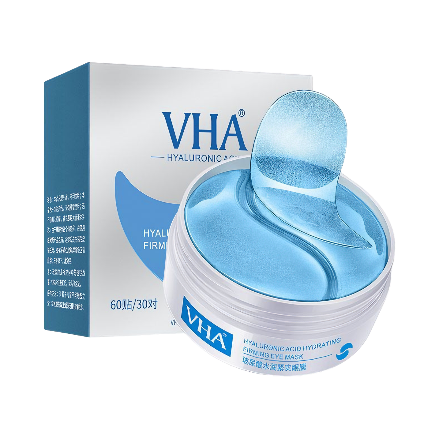 推荐商品：vha 玻尿酸晶润紧实眼膜贴 积雪草植物精华温和保湿