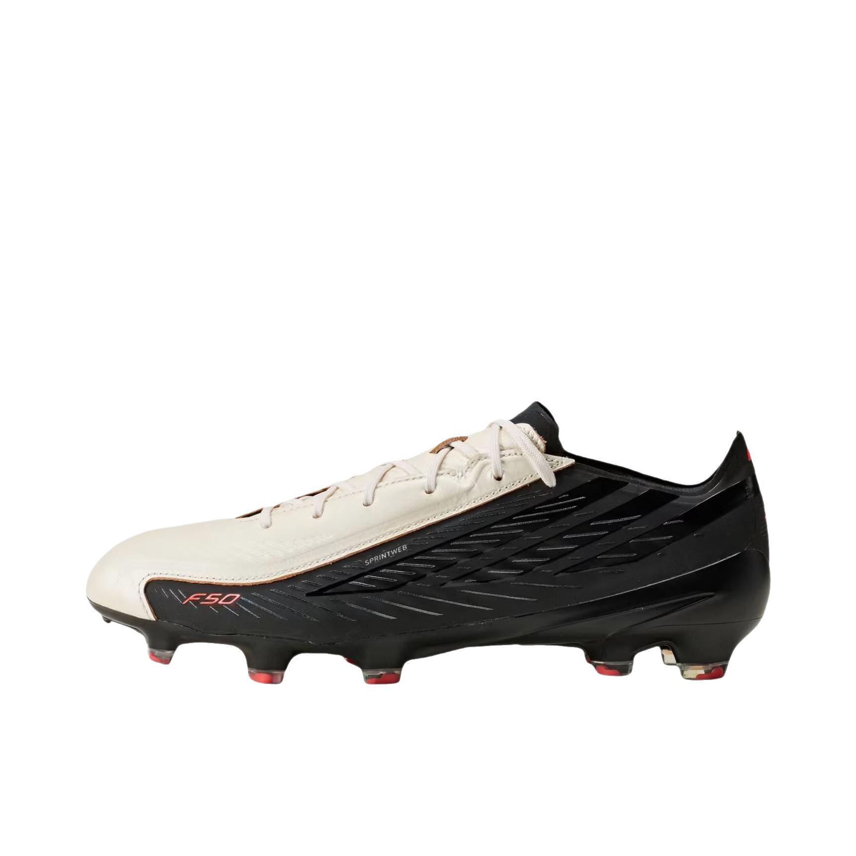 推荐商品：adidas F50 Hyperfast Elite FG 足球鞋 胶质长钉人造草地圆头耐磨 黑色