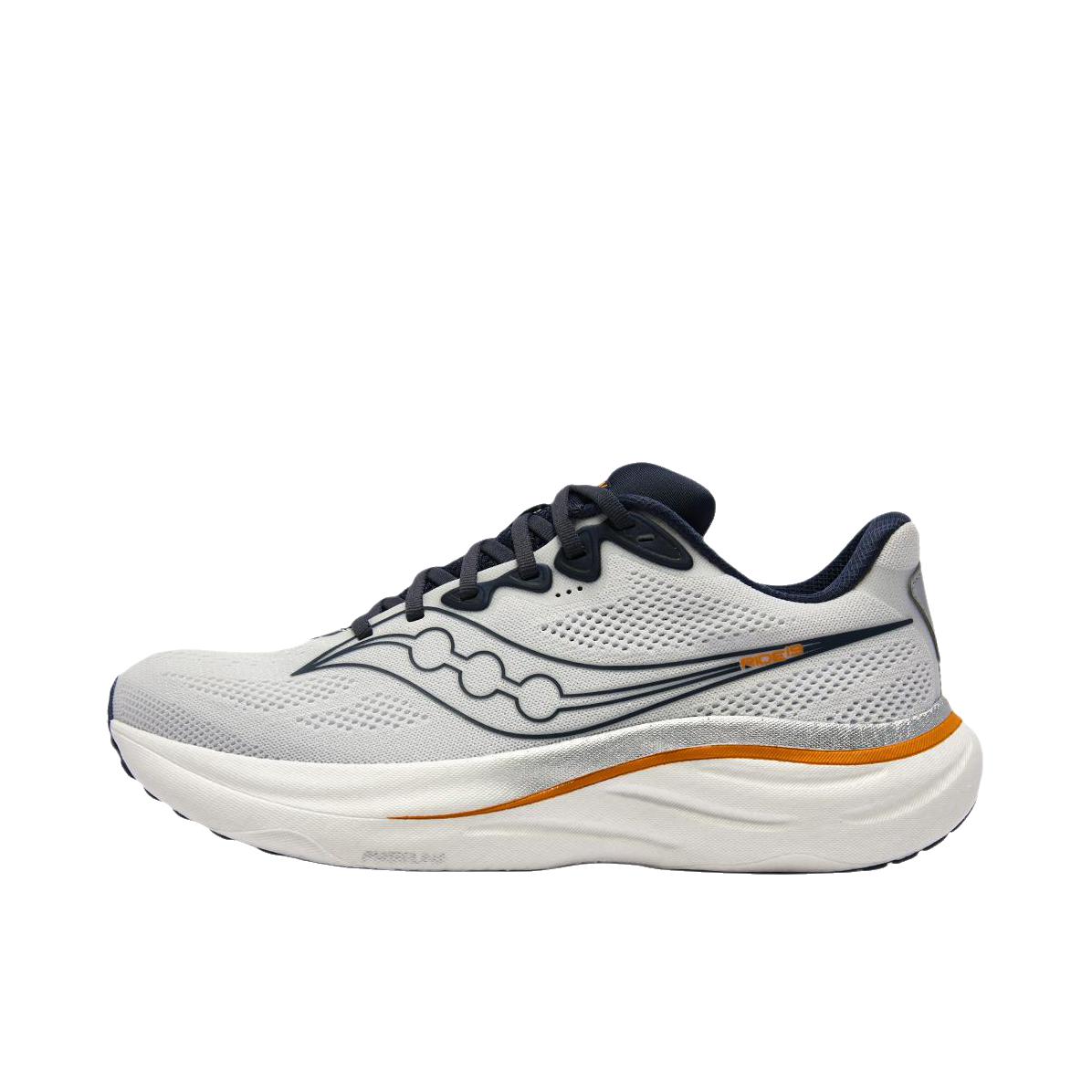 推荐商品：Saucony/索康尼 RIDE 驭途 19 跑鞋 慢跑回弹网布情侣训练耐穿轻便减震 白色