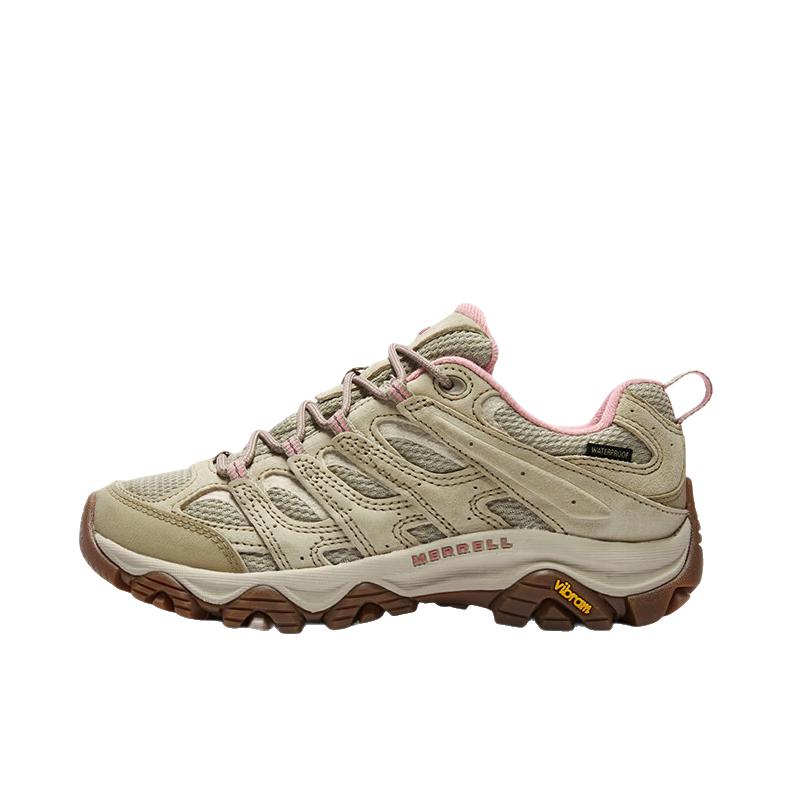 推荐商品：Merrell/迈乐 MOAB 3 低帮 登山鞋 户外休闲鞋 织物防滑耐磨透气轻量缓震包裹性抓地 浅卡基 